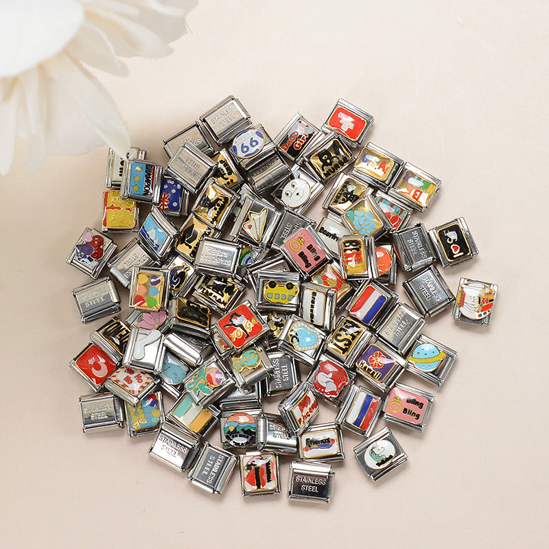 Bracelet de charme italien en gros 9 mm DIY Splicing Bracelet composable créatif en acier inoxydable créatif