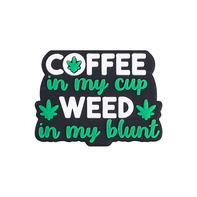 Wholesale 20pcs Green Leaf Silicone Beads Focal Beads DIY Beaded Pen Accessories ACC-BDS-RongFa027