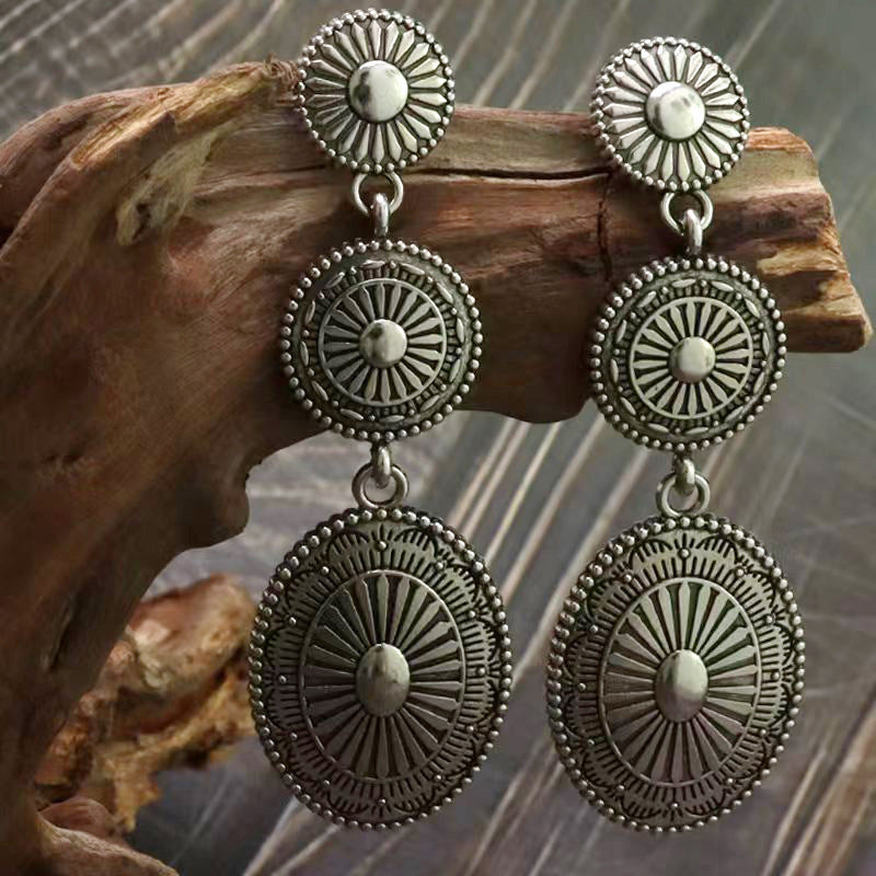 Wholesale Bohemian Retro Teardrop Dangle Stud Earrings with Tassels