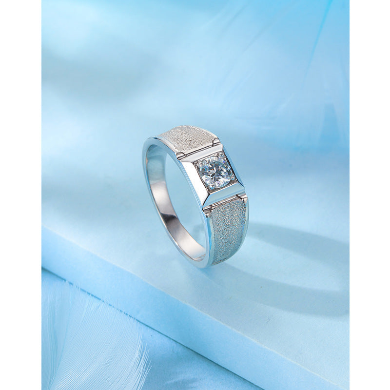 Wholesale  moissanite ring men's sterling silver 925 personality domineering
