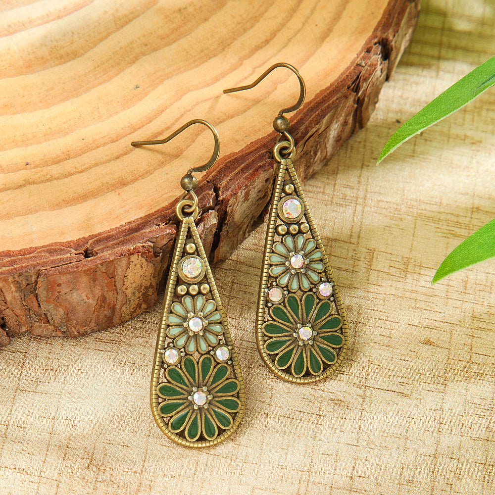 Wholesale  Bohemian Drop Earrings Earrings with Diamond Vintage