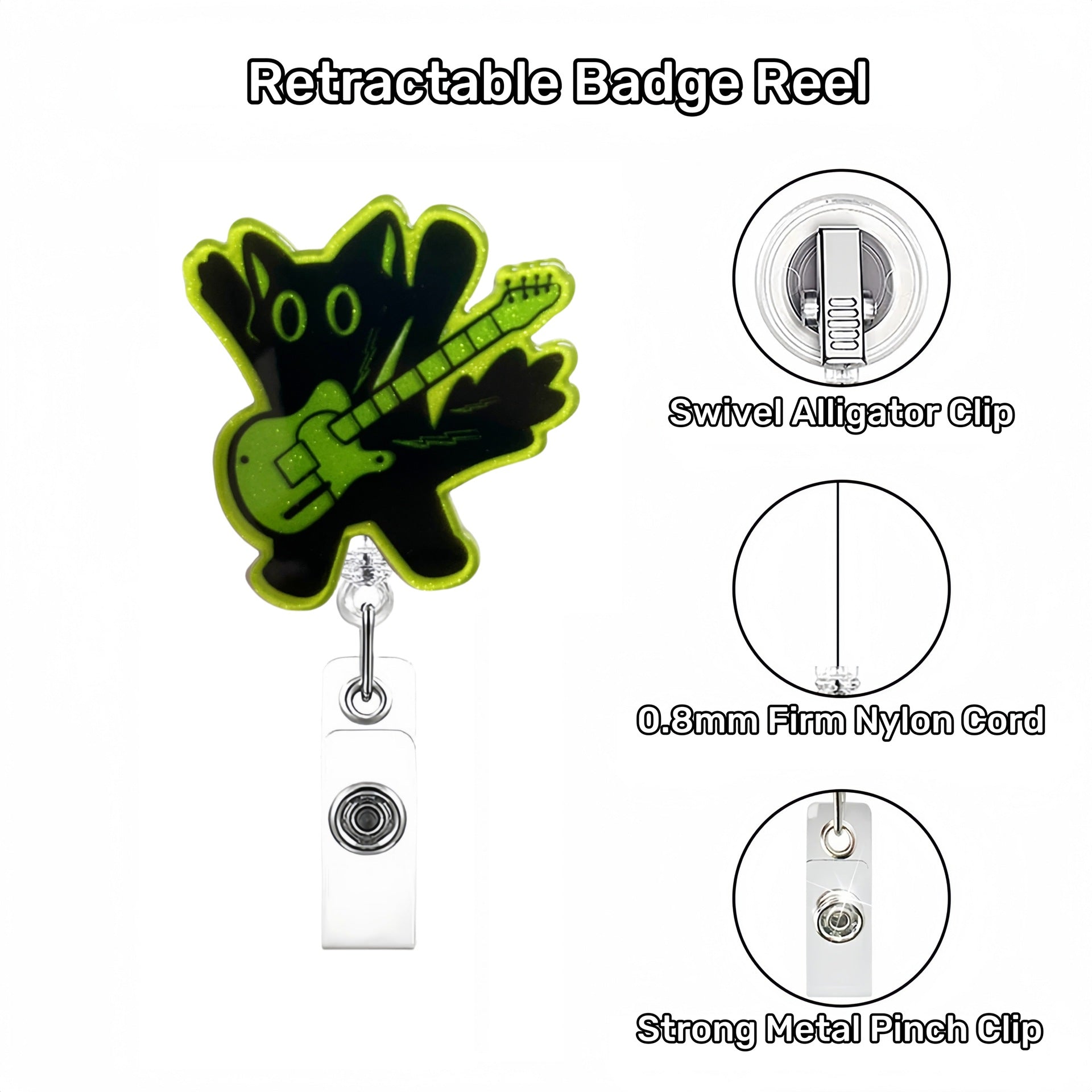 Wholesale Rock Bear Badge Reels Keychains