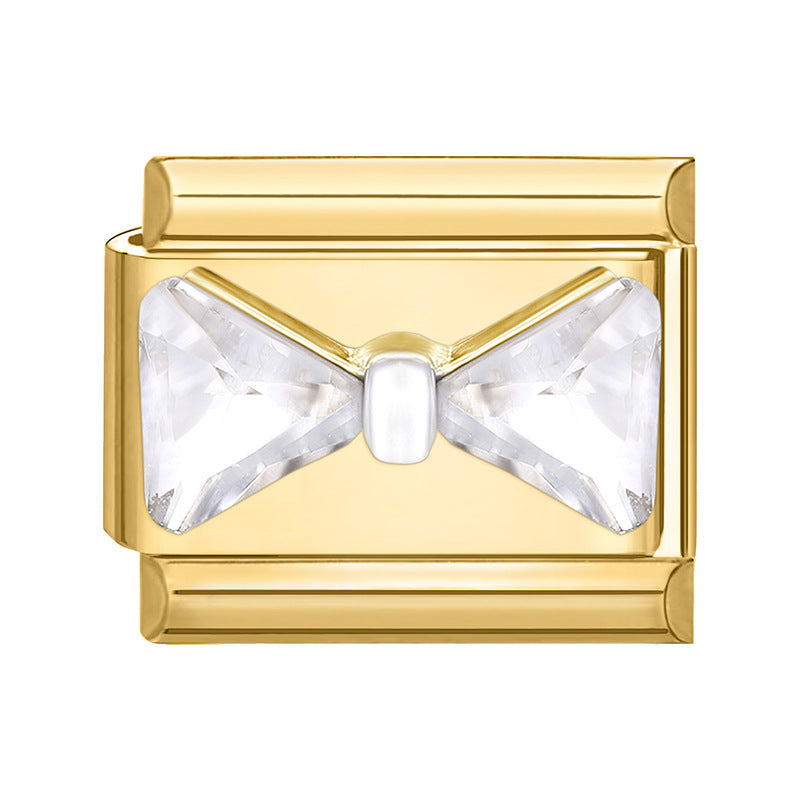 Wholesale Italian Charm Bracelet 9mm DIY Gold Base Colorful  Stainless Steel Composable Bracelet