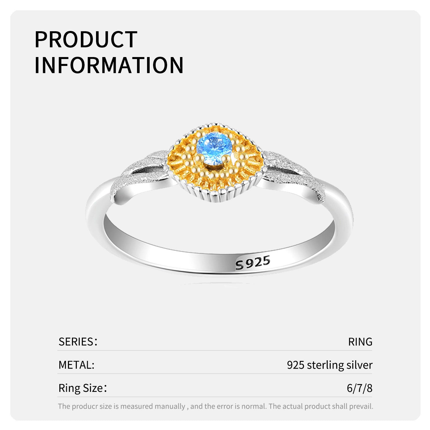 Wholesale Gold Wings Closed Ring S925 Sterling Silver 14k Gold Rings ACC-RS-MC029