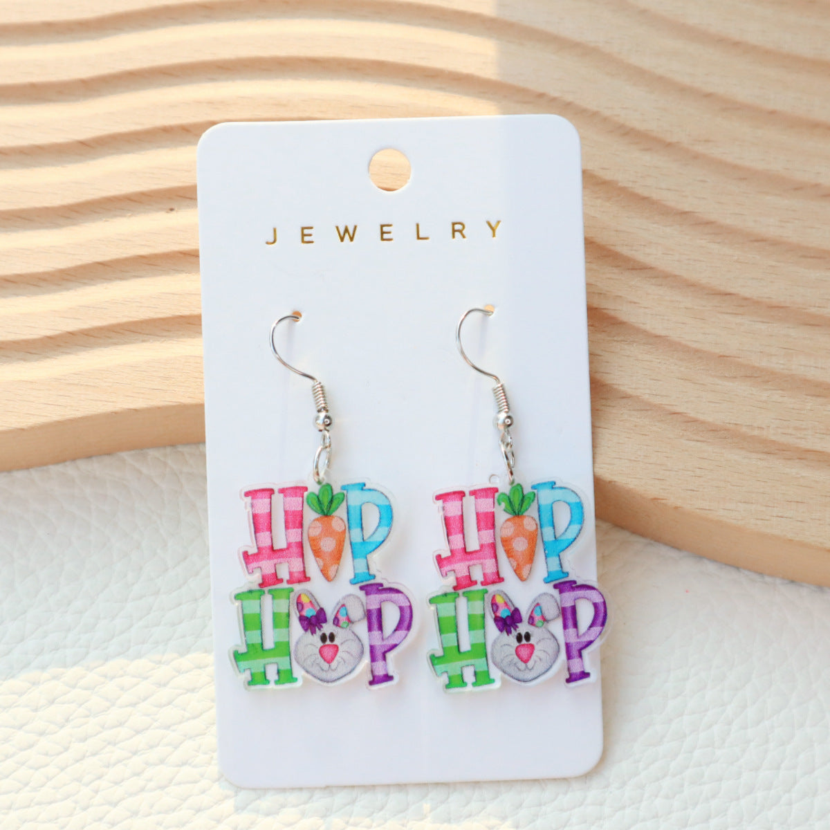 Wholesale Easter Acrylic Bunny Earrings