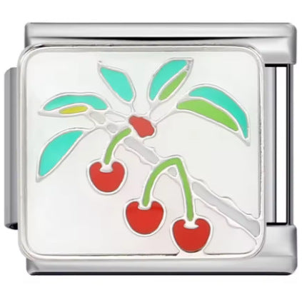 Wholesale Italian Charm Bracelet 9mm DIY Splicing Red Series Stainless Steel Composable Bracelet