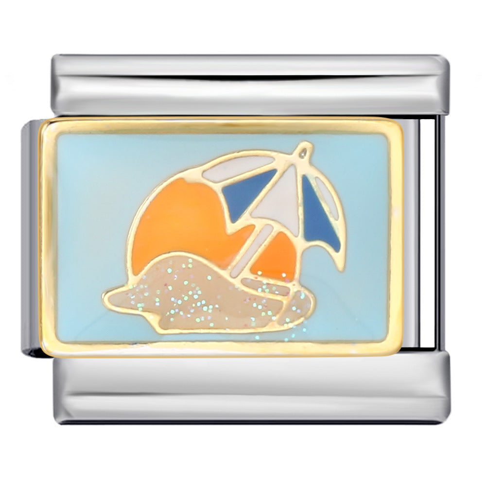 Wholesale Italian Charm Bracelet 9mm DIY Splicing Removable Beach Camping Stainless Steel Composable Bracelet