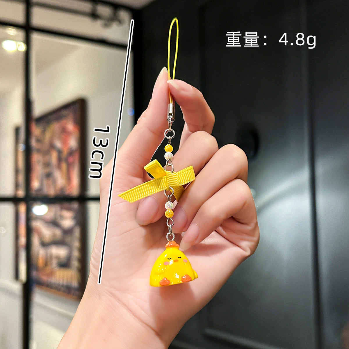 Wholesale Cute Chick Beaded Mobile Phone Chain Keychain