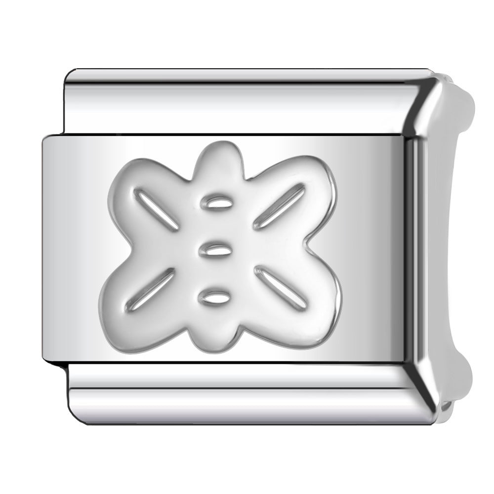 Wholesale 5pcs Italian Charm Bracelet 9mm DIY Splicing Cute Creative Stainless Steel Composable Bracelet