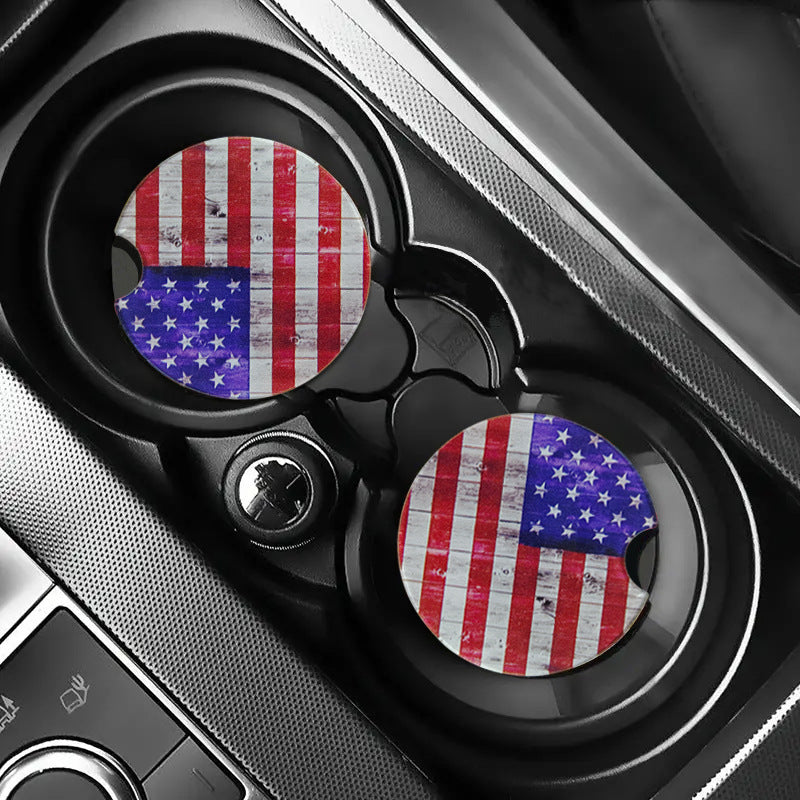 Wholesale Western Sports Style Independence Day Owl Acrylic Coasters Cup Accessories ACC-CA-YiTian001