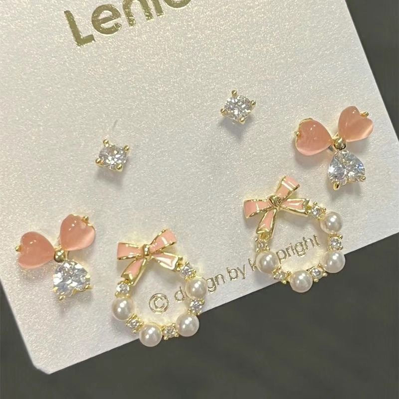 Wholesale Alloy Bow Earring Set