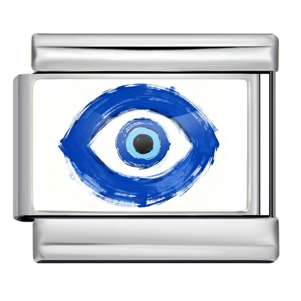 Wholesale Modern Blue Devil' s Eye Stainless Steel Detachable DIY Bracelet Boutique Resale