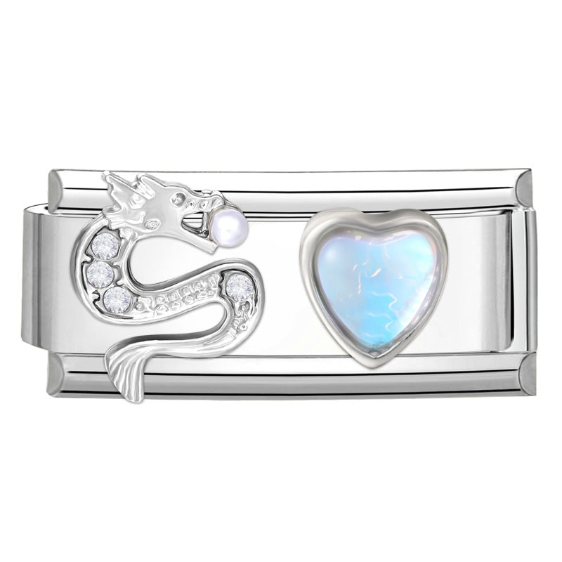 Wholesale Italian Charm Bracelet 9mm DIY Fresh and Cute  Creative Stainless Steel Composable Bracelet