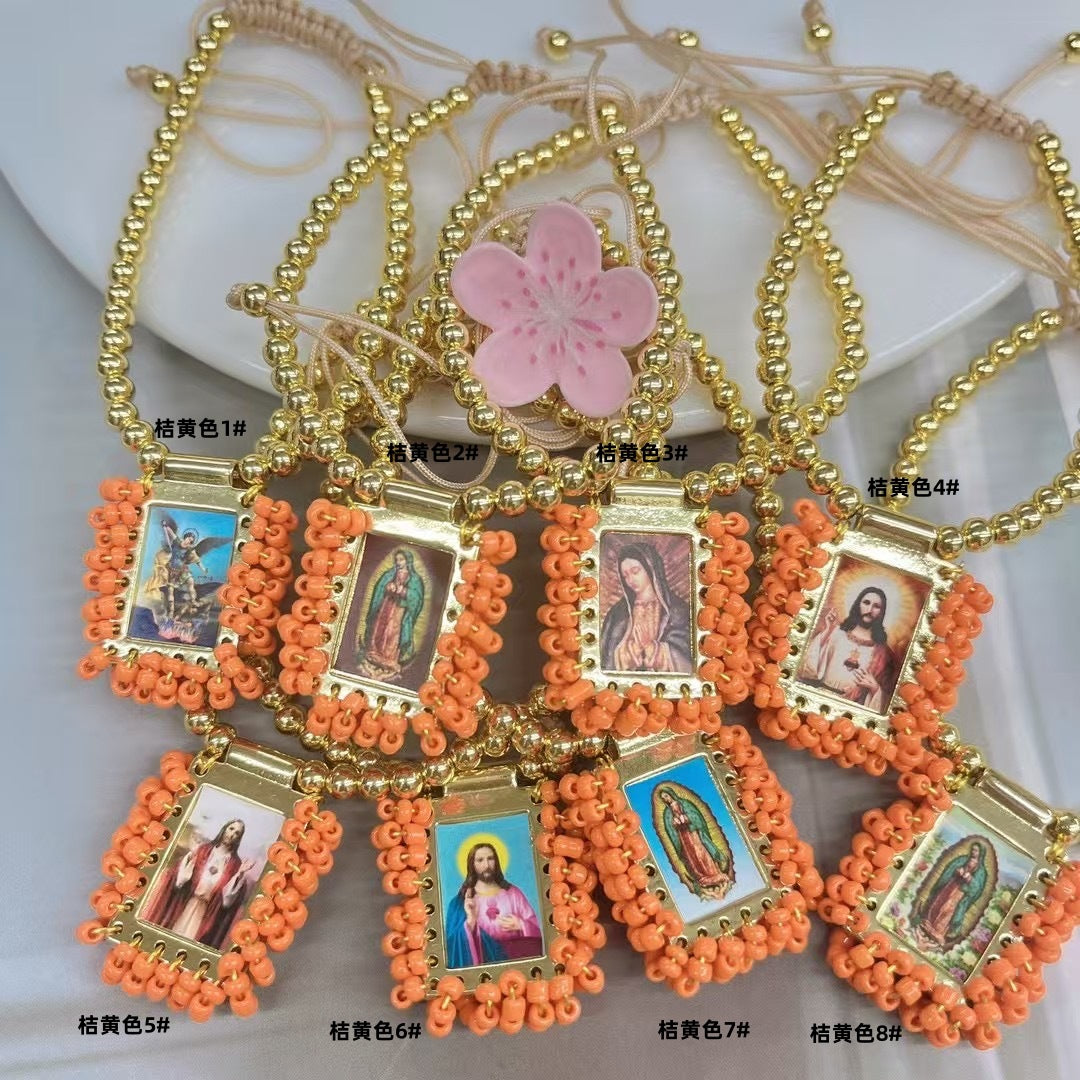 Wholesale Handmade Square Religious Figure Bracelet