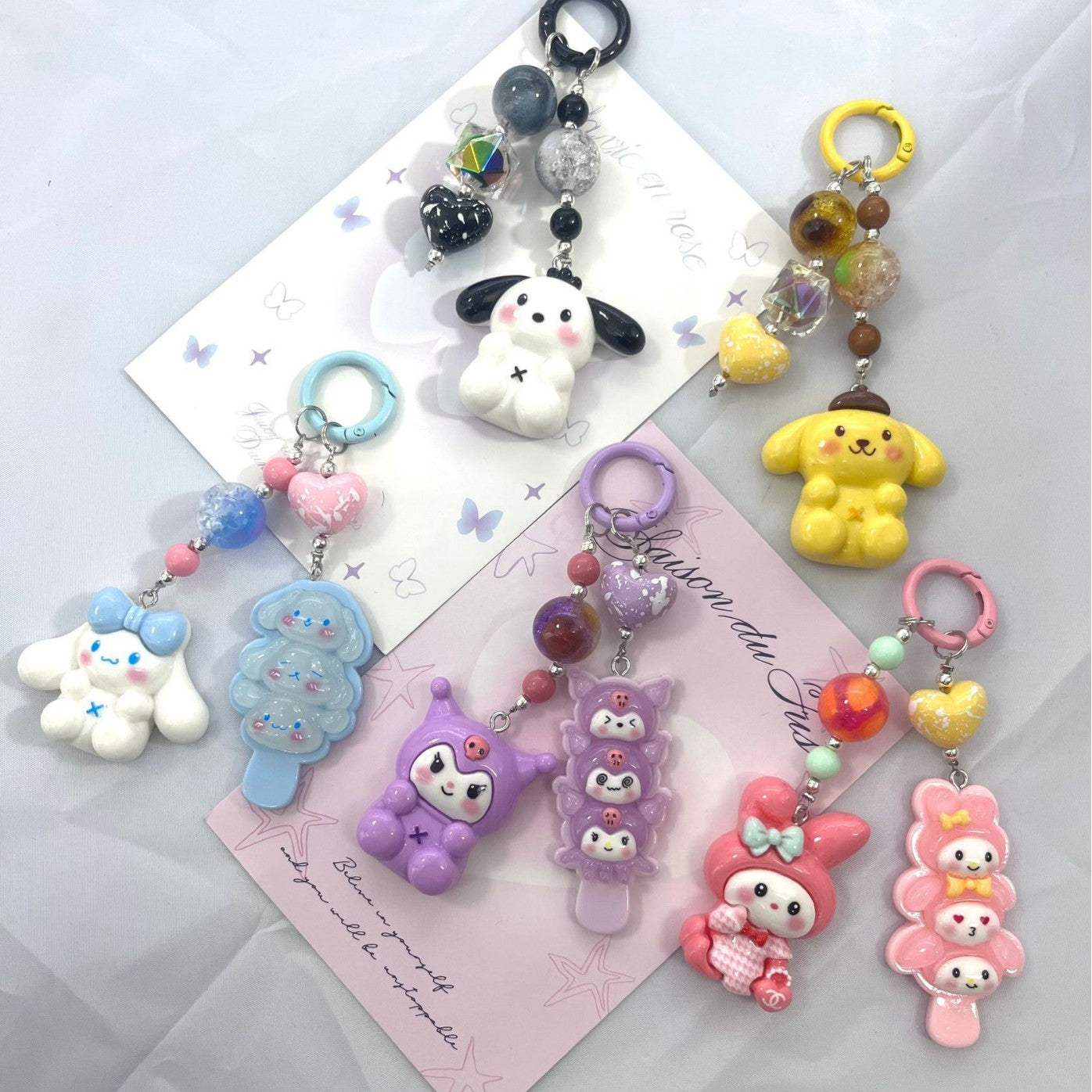 Wholesale Cartoon et  keychain doll Christmas hole music blind box accessories school bag pendant gift
