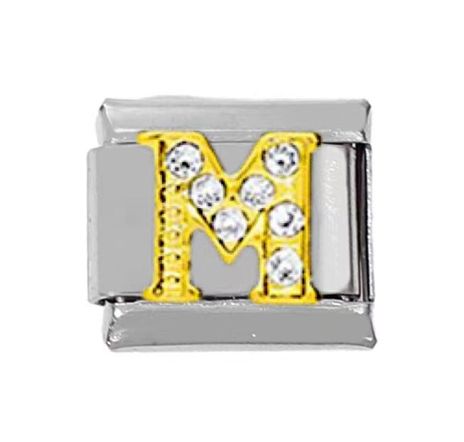 Wholesale 5pcs Italian Charm Bracelet Charm Module Stainless Steel Letter Bracelet 9mm DIY Pattern Free Stitching Detachable Composable Bracelet ACC-BT-DaLiang022