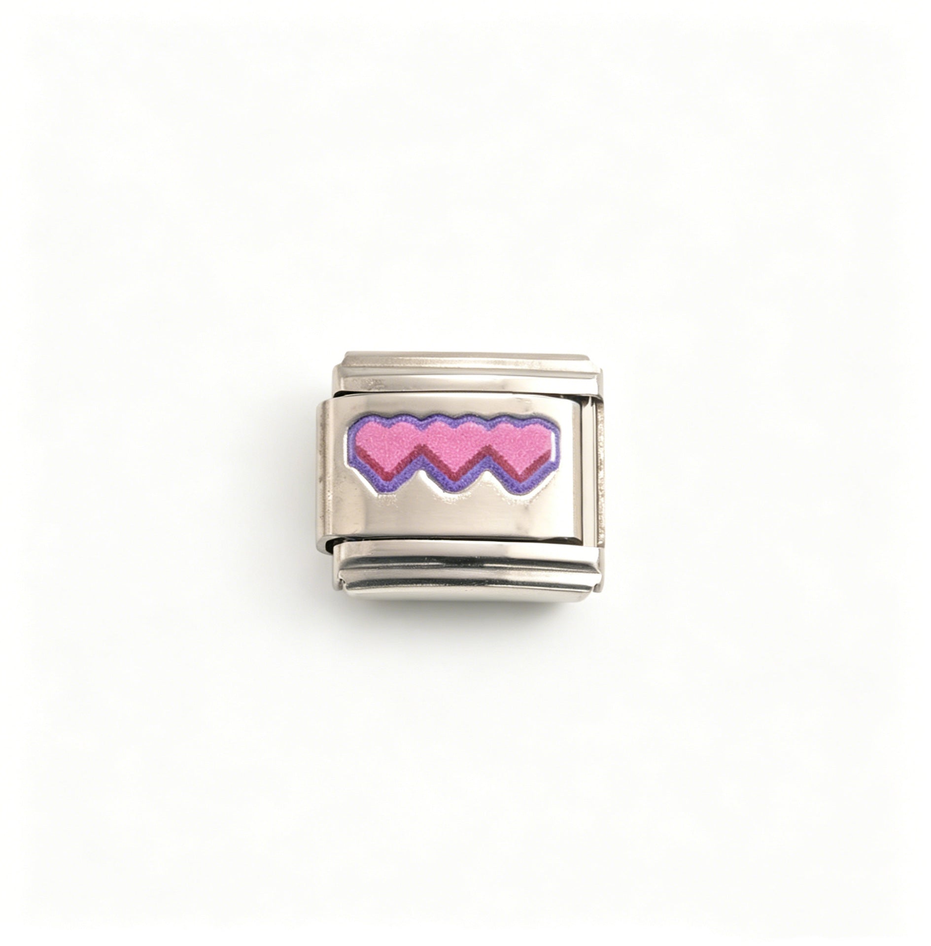 Wholesale Stainless Steel Polished Modular Bracelet with UV Print,  Unisex Everyday Jewelry Accessory