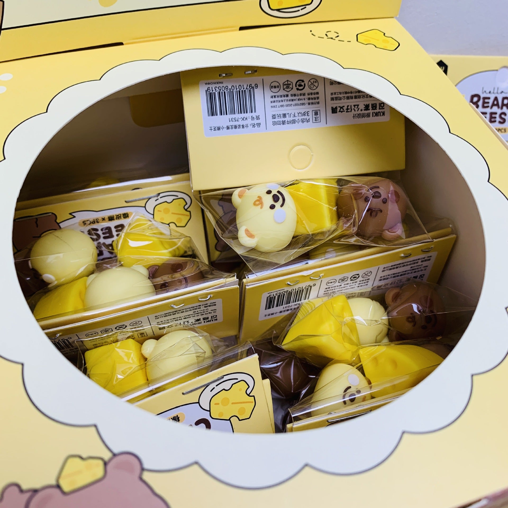 Wholesale of 36PCS 3D Bear Rubber ACC-ER-YSP002