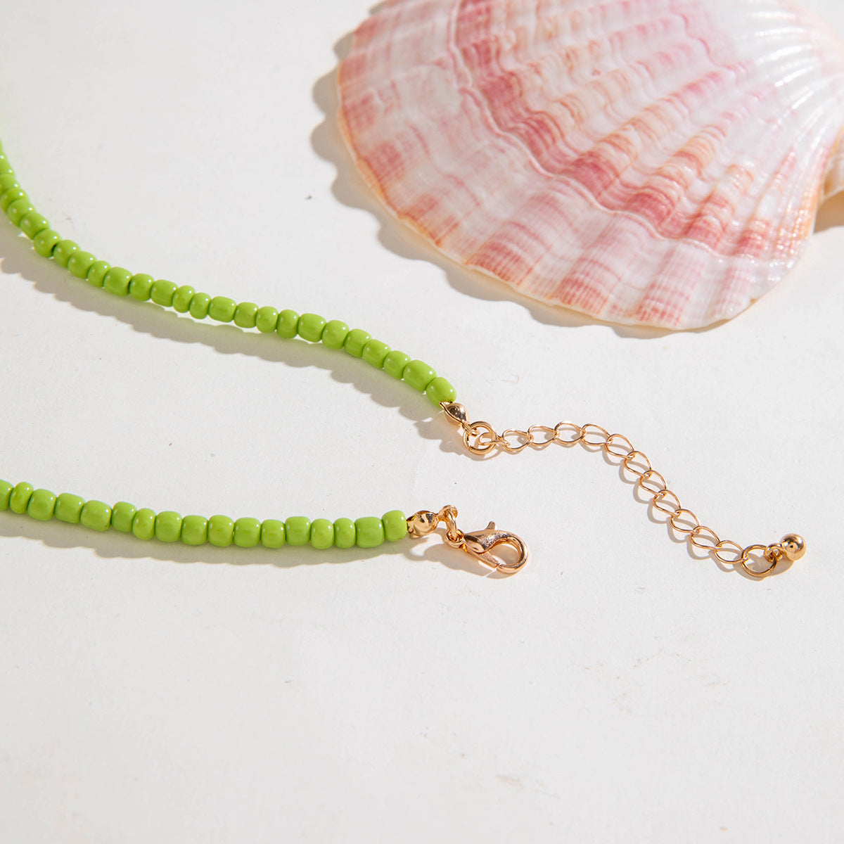Wholesale  Starfish Shell Necklace Ocean Style Beach  Rice Bead Bead Necklace