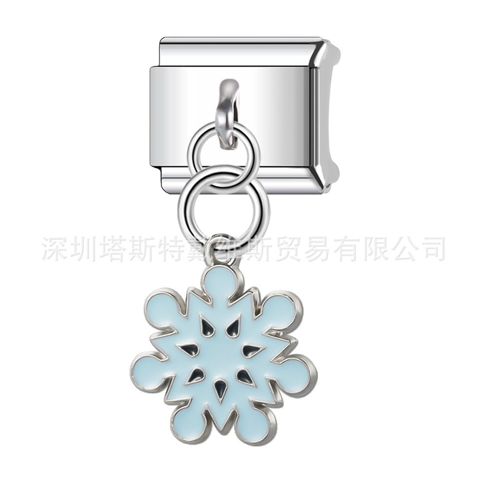 Wholesale  Italian Charm Bracelet 9mm DIY Christmas pendant Creative Stainless Steel Composable Bracelet