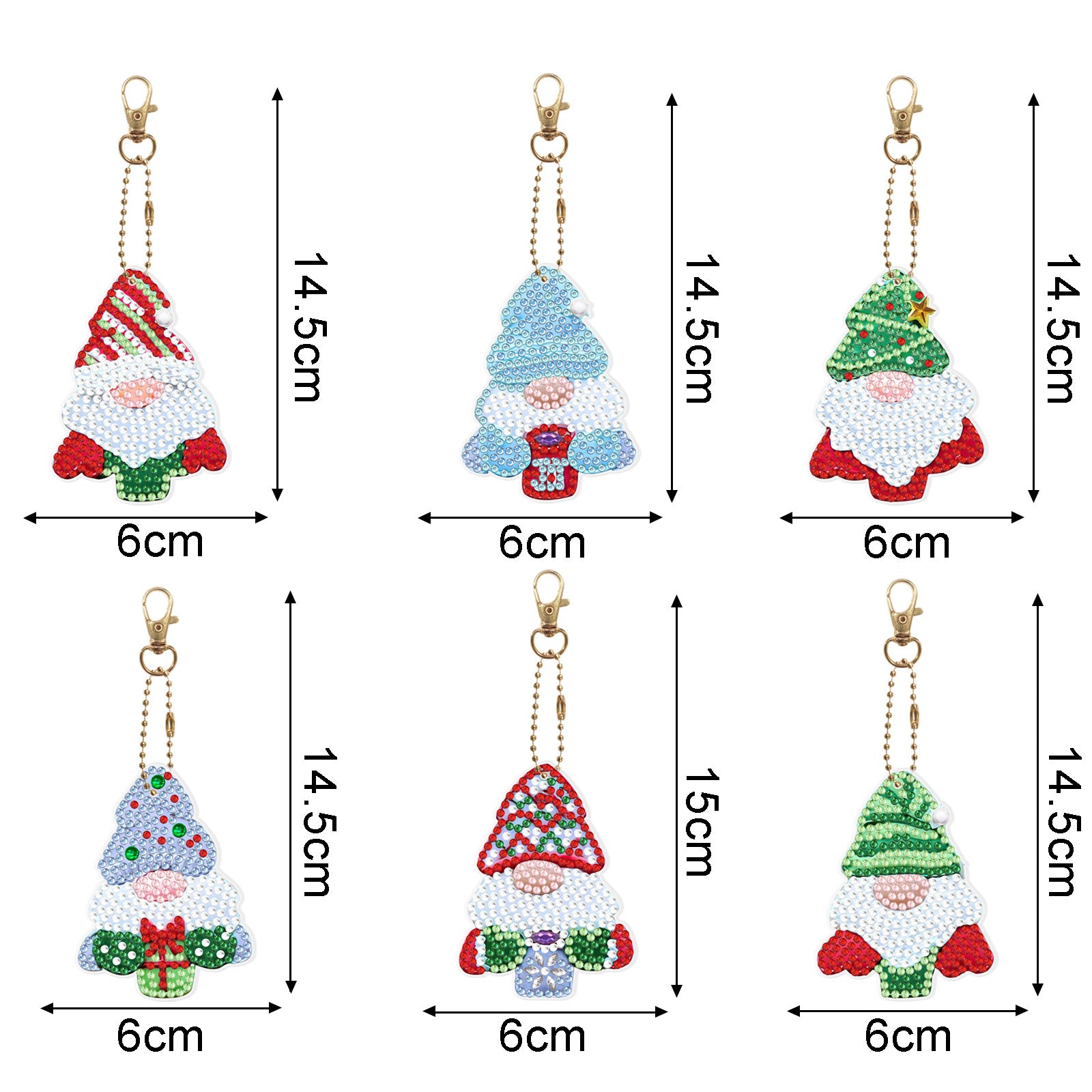 Wholesale Acrylic Cute Small Animal Dot Diamond Painting Custom Keychains ACC-KC-XingNa001