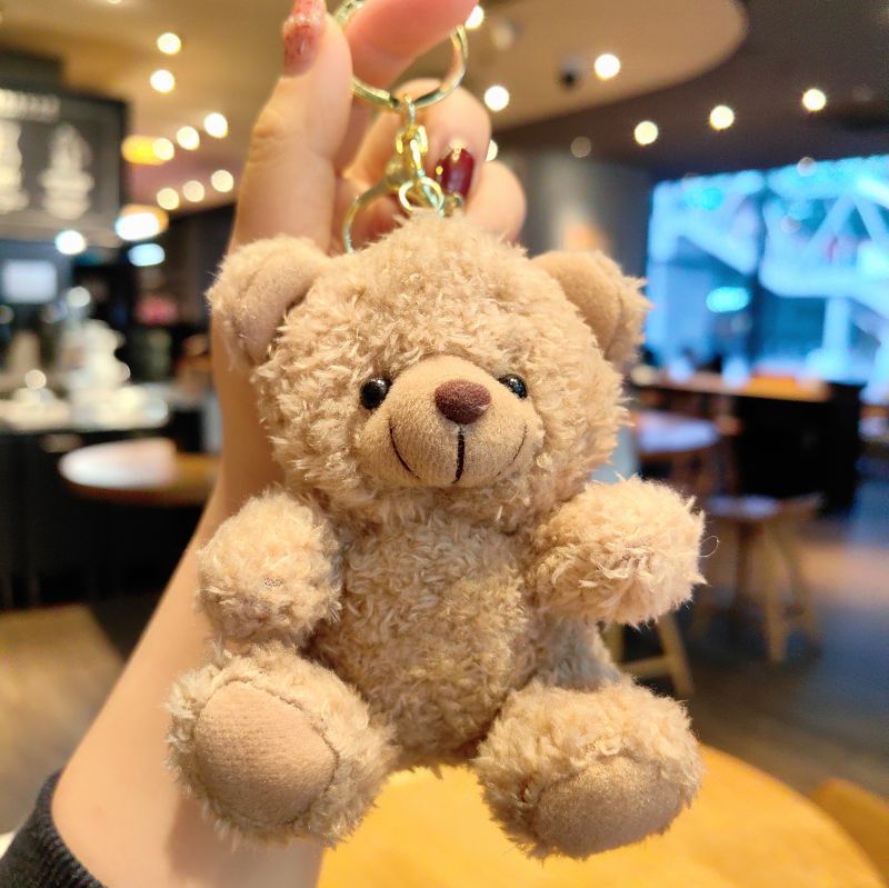Wholesale Cute bear cartoon keychain plush doll car key chain