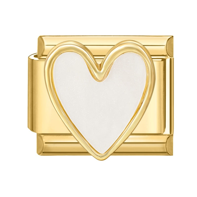 Wholesale Italian Beaded Bracelet 9mm DIY Splicing Removable Butterfly Pearl Stainless Steel Combinable Bracelet