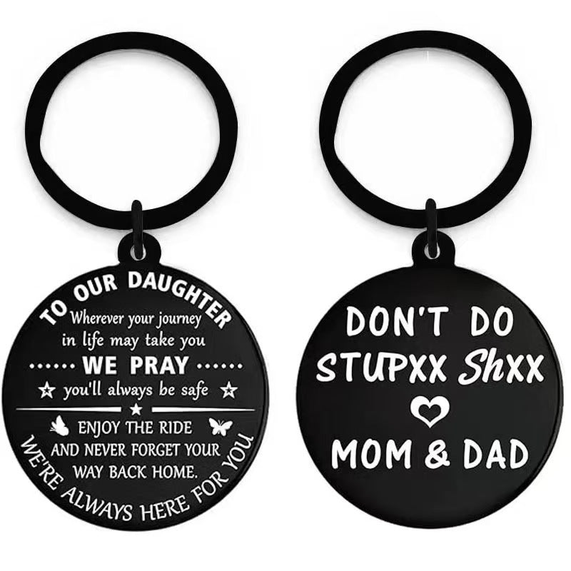 Wholesale Titanium Steel  Engraving Keychain