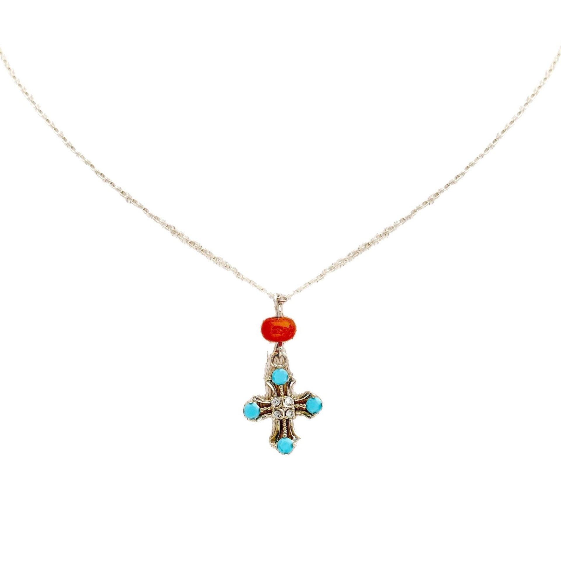 Wholesale Copper Brass Electroplated Rhinestone Flower Pendant Necklace Trendy Fashion Jewelry