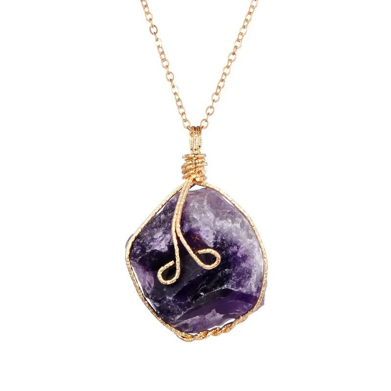 Wholesale Rainbow Tiger Eye Crystal Pendant Necklace Handmade Jewelry Accessory Gift