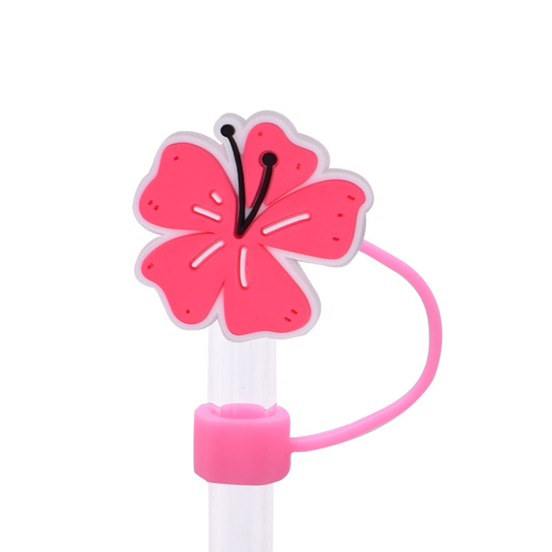 Wholesale Random 100pcs Summer Series Straw Cover 10MM Straw Tube Cap