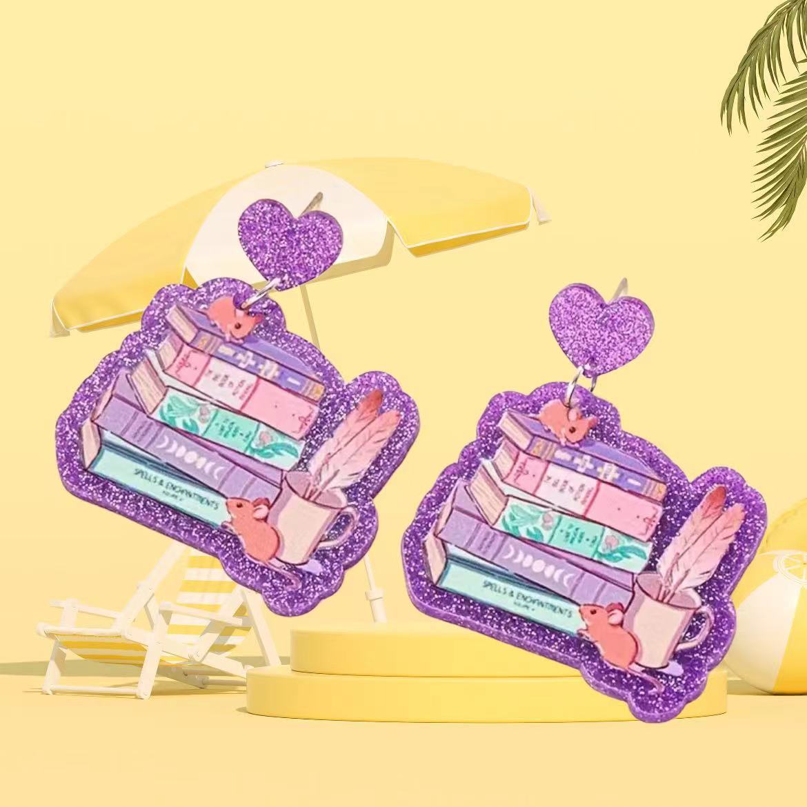 Wholesale color book acrylic earrings ACC-ES-AnDao002