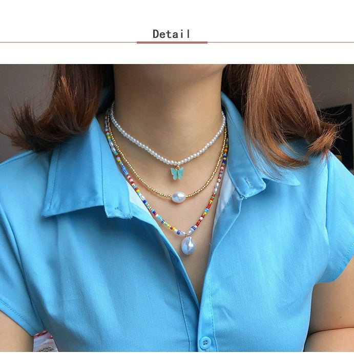 Wholesale  Cat's Eye Butterfly Pearl Necklace