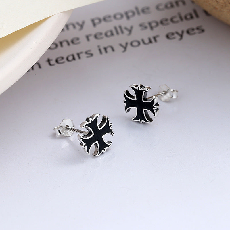 Wholesale S925 Sterling Silver Cross Earrings ACC-ES-ChaoXuan001