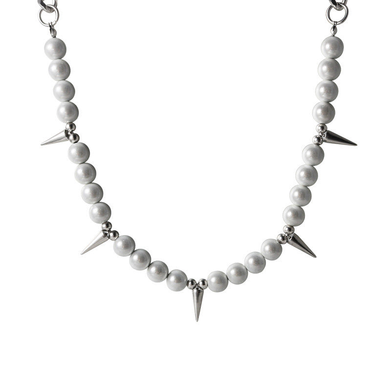 Wholesale  Pearl awl titanium steel necklace  light luxury cross accessories