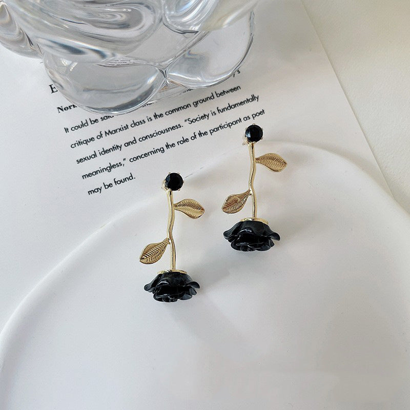 Wholesale s925 silver needle long square tassel earrings