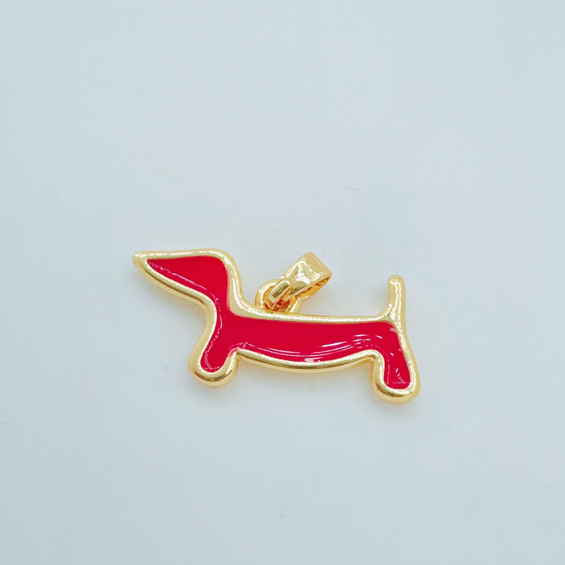 Wholesale Copper Gold Plated Hot Dog Necklace Light Luxury Fashion Pendant for Daily Wear Fashion Accessory