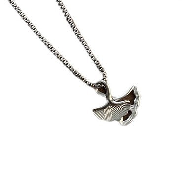 Wholesale Titanium Steel Necklace Ginkgo Leaf Light Luxury Clavicle Chain ACC-NE-Yuxi006