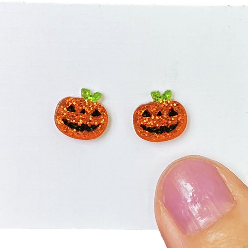 Wholesale 2 pairs/pack  Halloween Cute Mini Shiny Delicate Small Earrings