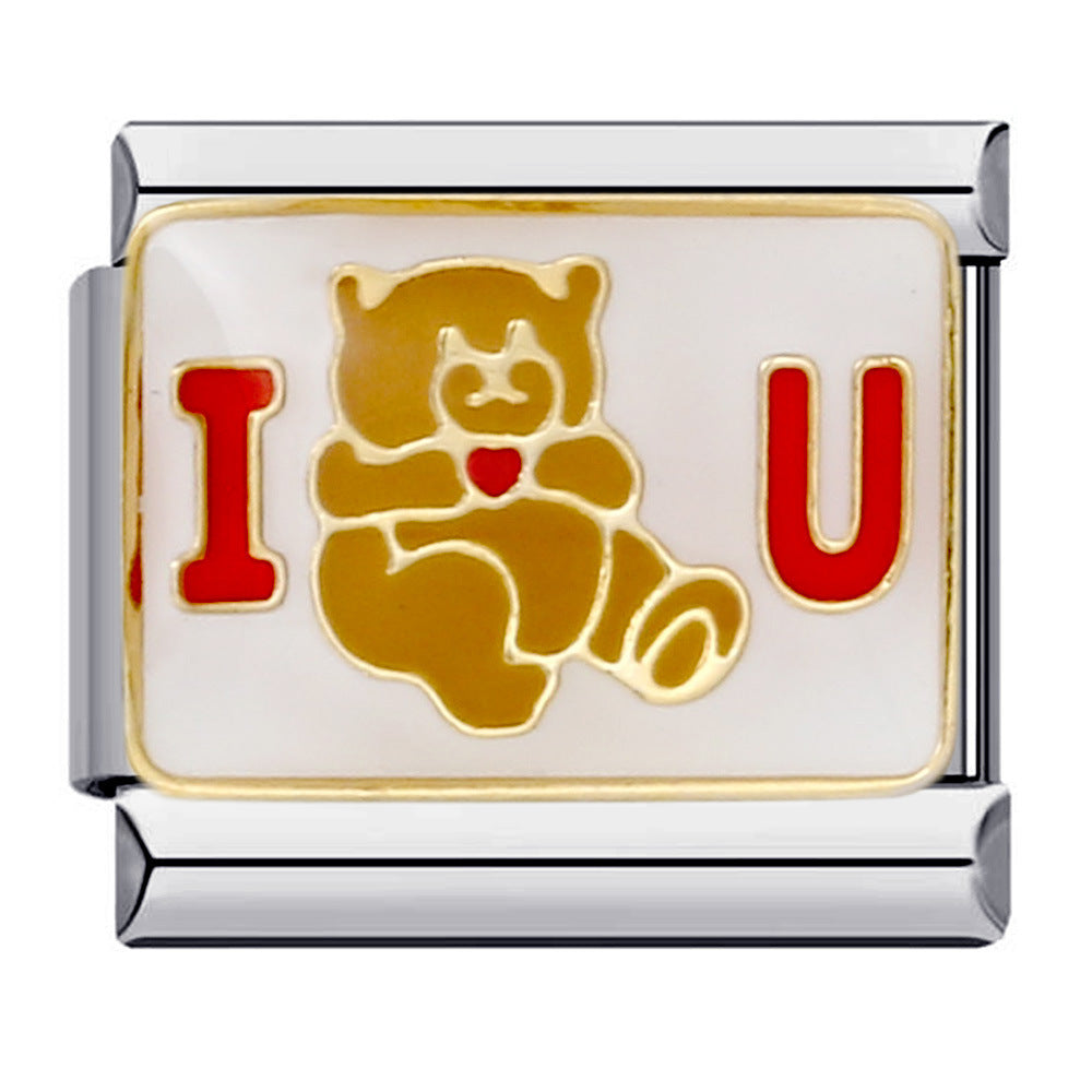 Wholesale Italian Charm Bracelet 9mm DIY Splicing Removable Cute Animal Stainless Steel Composable Bracelet ACC-BT-QiYing021