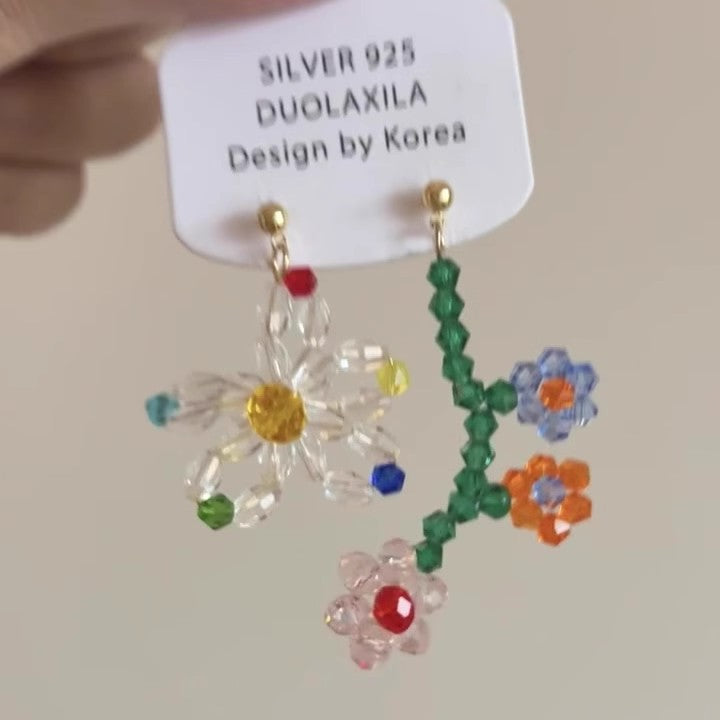 Wholesale Beaded Flower Earrings