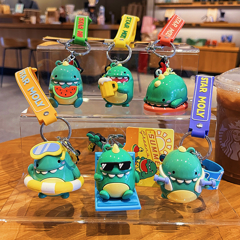 Wholesale Cartoon Dinosaur PVC Soft Keychain ACC-KC-HangLi003