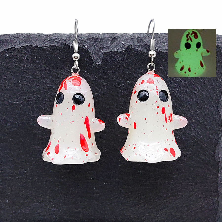 Wholesale Halloween Resin Pendant Luminous Earrings Necklaces ACC-NE-Xizhao001
