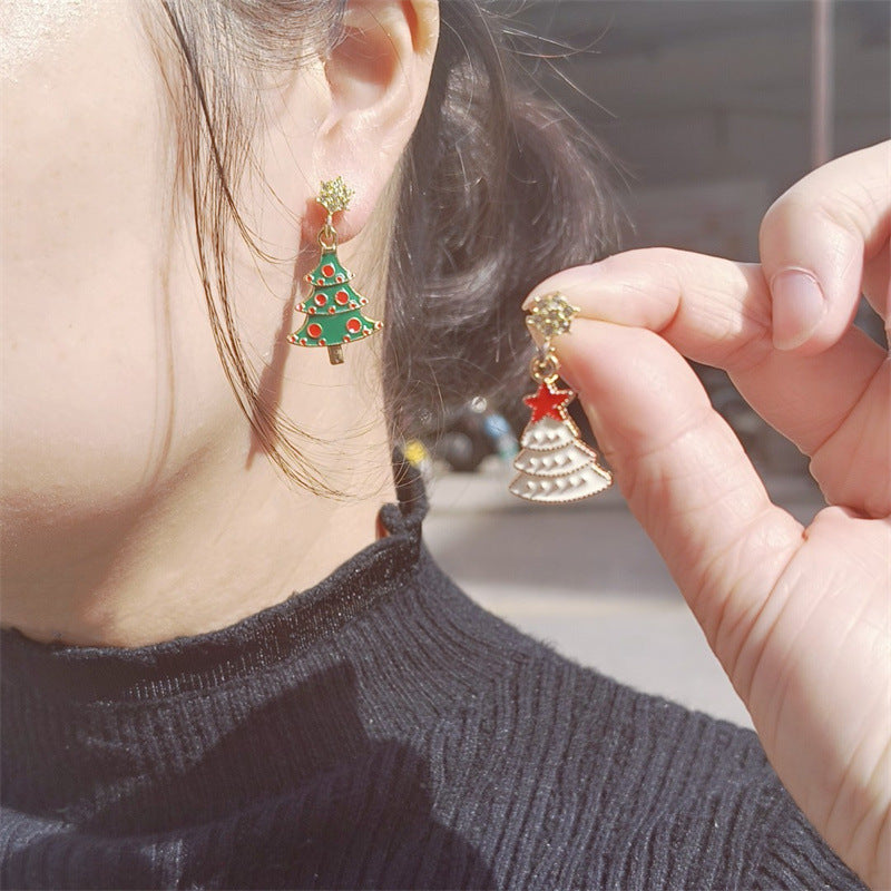 Wholesale Christmas Water Drop Christmas Tree Earrings ACC-ES-FanYou004