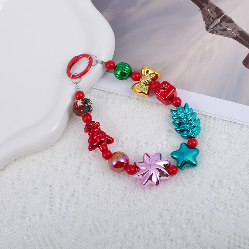 Wholesale Christmas beaded  keychain