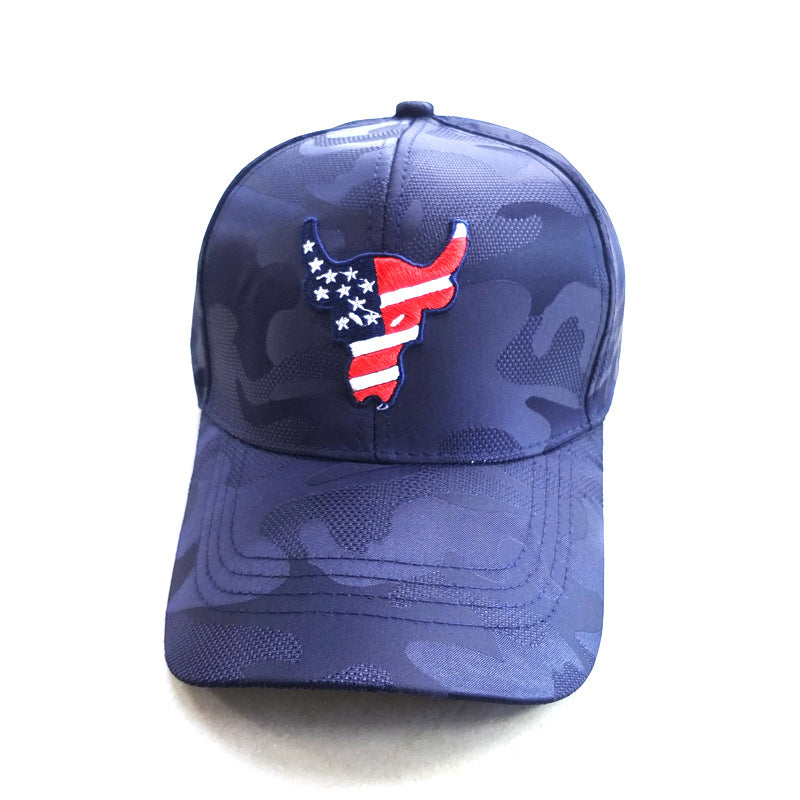 Wholesale bull head embroidered baseball cap