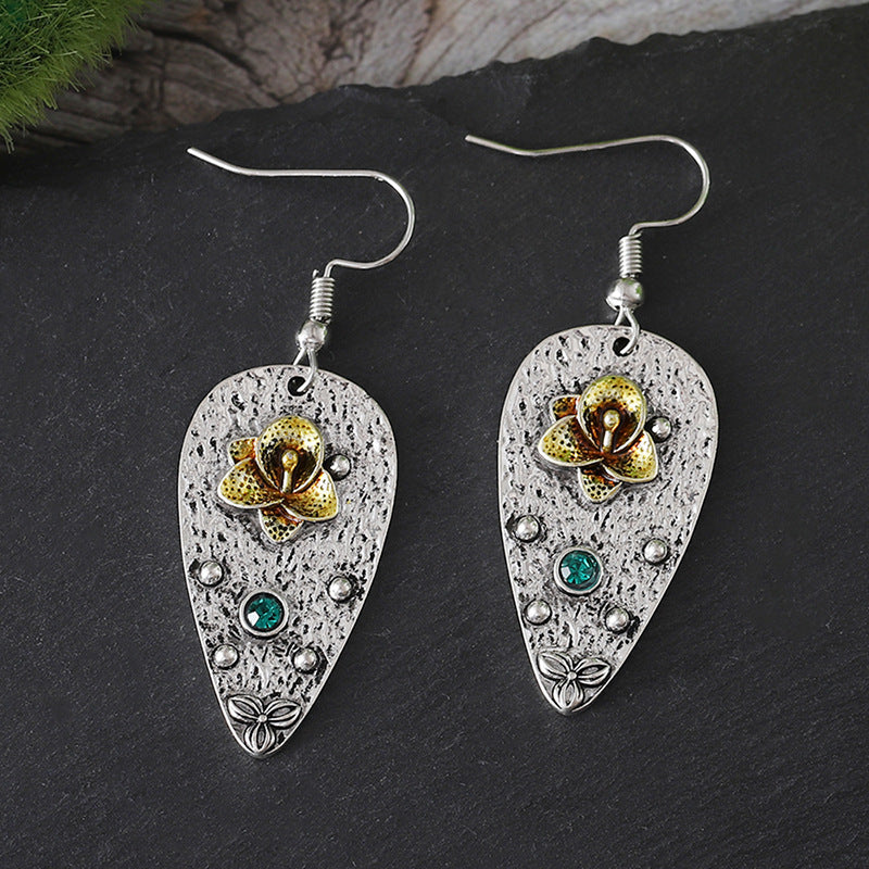 Wholesale  Personalized Simple Drop Earrings with Irregular Alloy Ear Jewelry