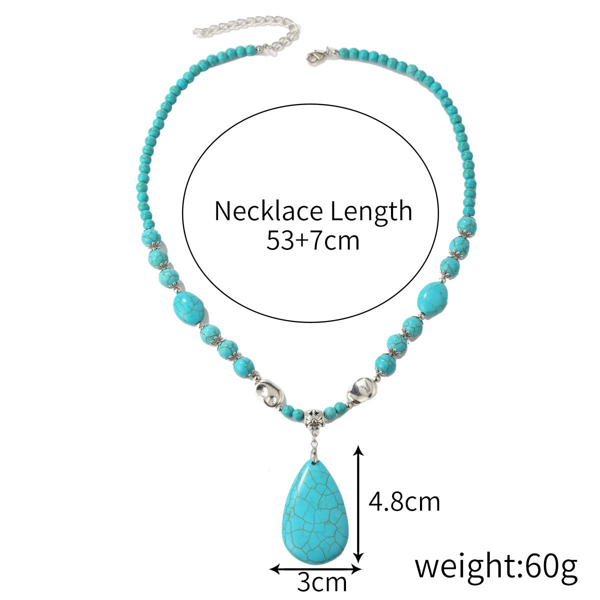 Wholesale Turquoise Bohemian Necklace and Earring Set
