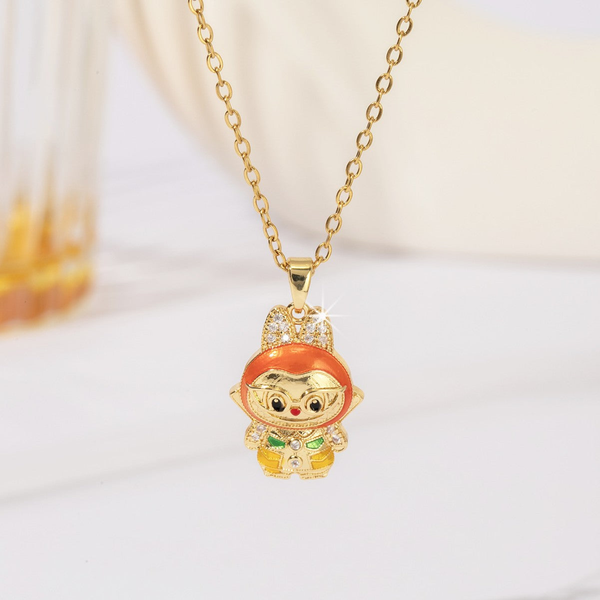 Wholesale stainless steel cute cartoon necklace