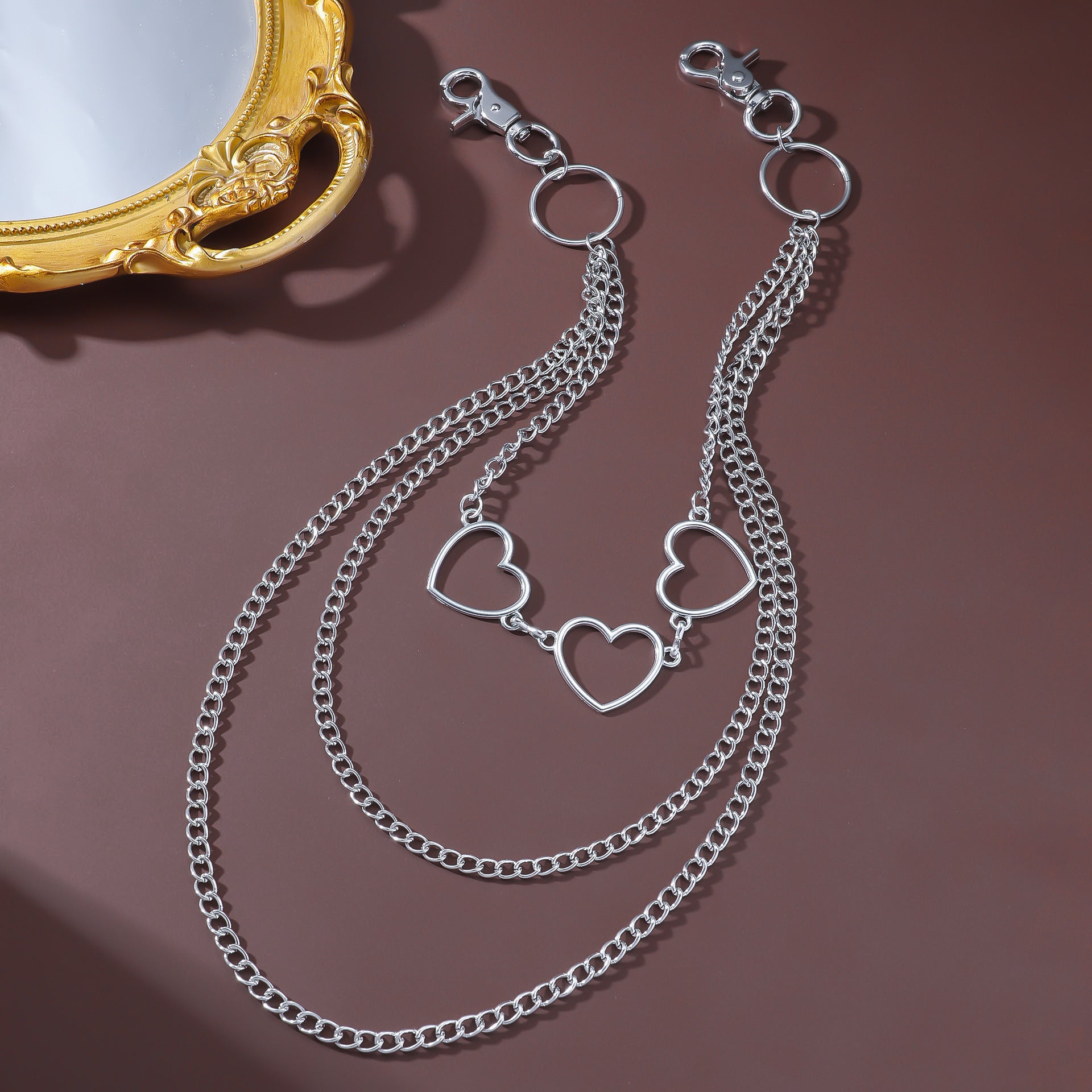 Wholesale Metal Thin Waist Chain Peach Heart Pants body jewelry